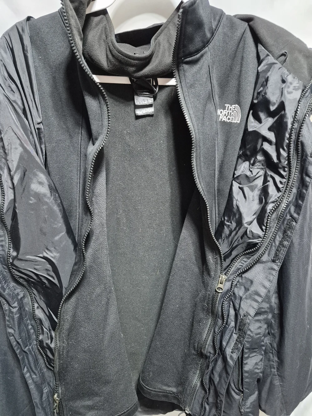 The North Face HyVent 2-in-1 Jacket XXL Black Zip Out Liner Hooded